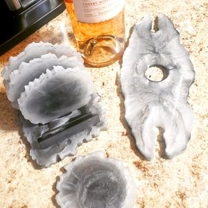 Wine rack, coasters and holder